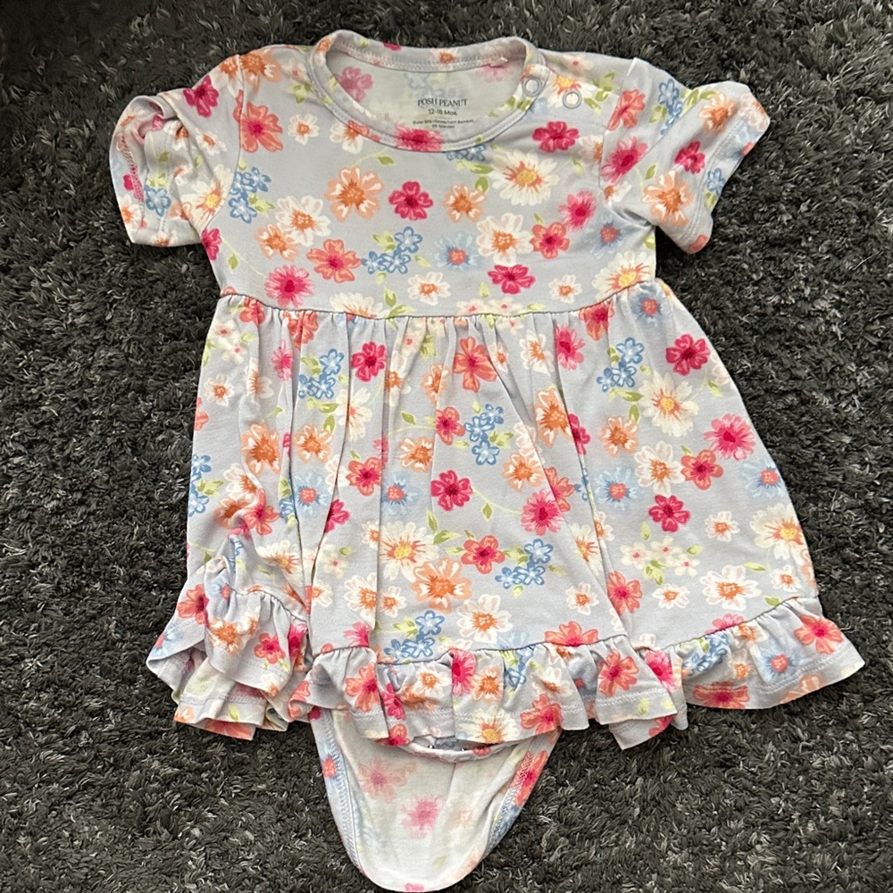 Posh Peanut Floral Baby Dress size 12-18 mo
